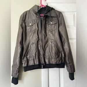 Faux leather Bomber Jacket
